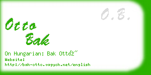 otto bak business card